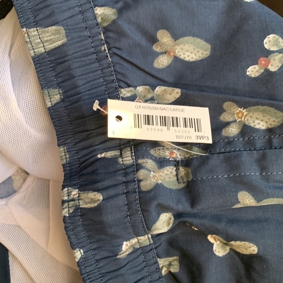 Goodthreads Swim Trunks, Large cactus navy NWT - Picture 8 of 16